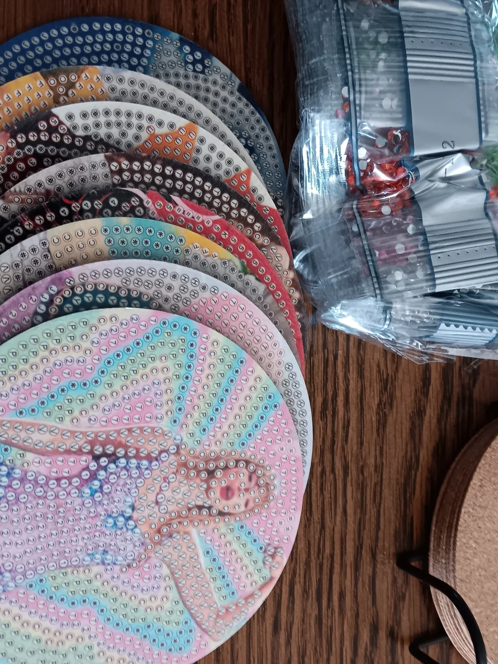 Taylor Swift Diamond Art Coasters Everything Included. 4 Available